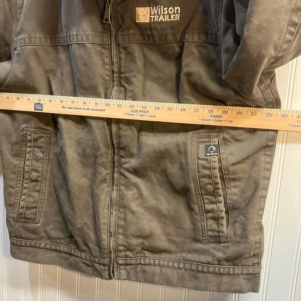 Dri Duck Maverick Mens Brown Canvas Flannel Lined Work Jacket Large Barn Coat - Picture 13 of 13